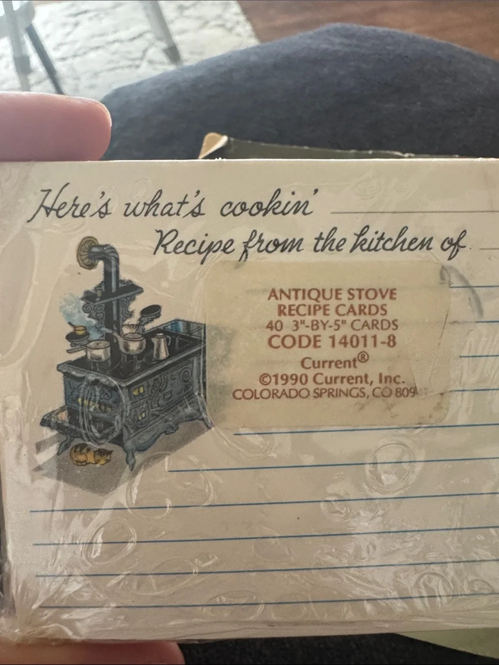 Vintage 1990 Current recipe cards, still sealed in the original package.